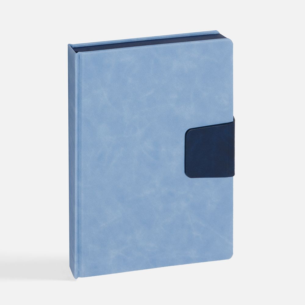Ежедневник Grande Strap на заказ, датированный, голубой / Миниатюра WWW (1000)