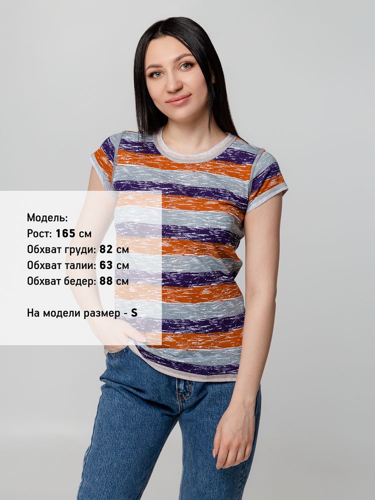 Футболка женская Rayet Lady двусторонняя, оранжевая с фиолетовым / Миниатюра WWW (1000)