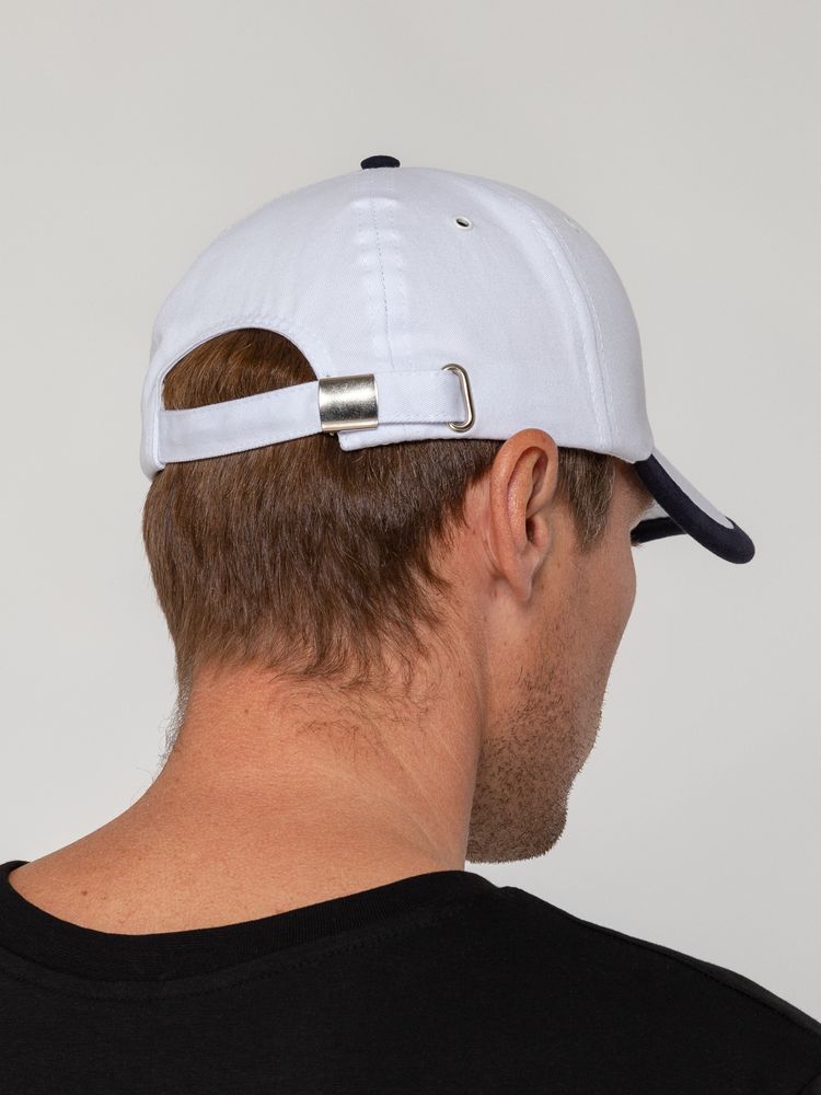 Бейсболка Honor, белая с темно-синим кантом / Миниатюра WWW (1000)