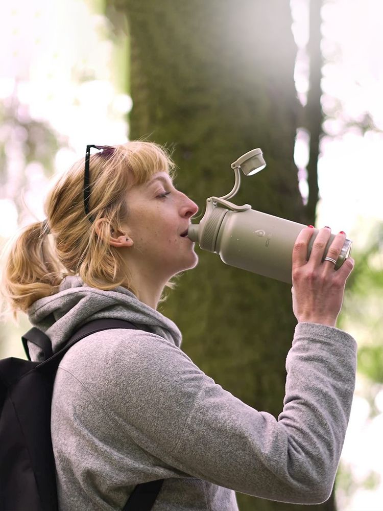 Термобутылка Fujisan XL 2.0, серая / Миниатюра имиджевого (1000)