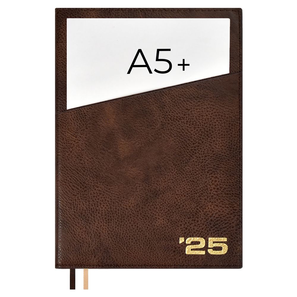 Ежедневник Ronda, датированный, коричневый / Миниатюра WWW (1000)