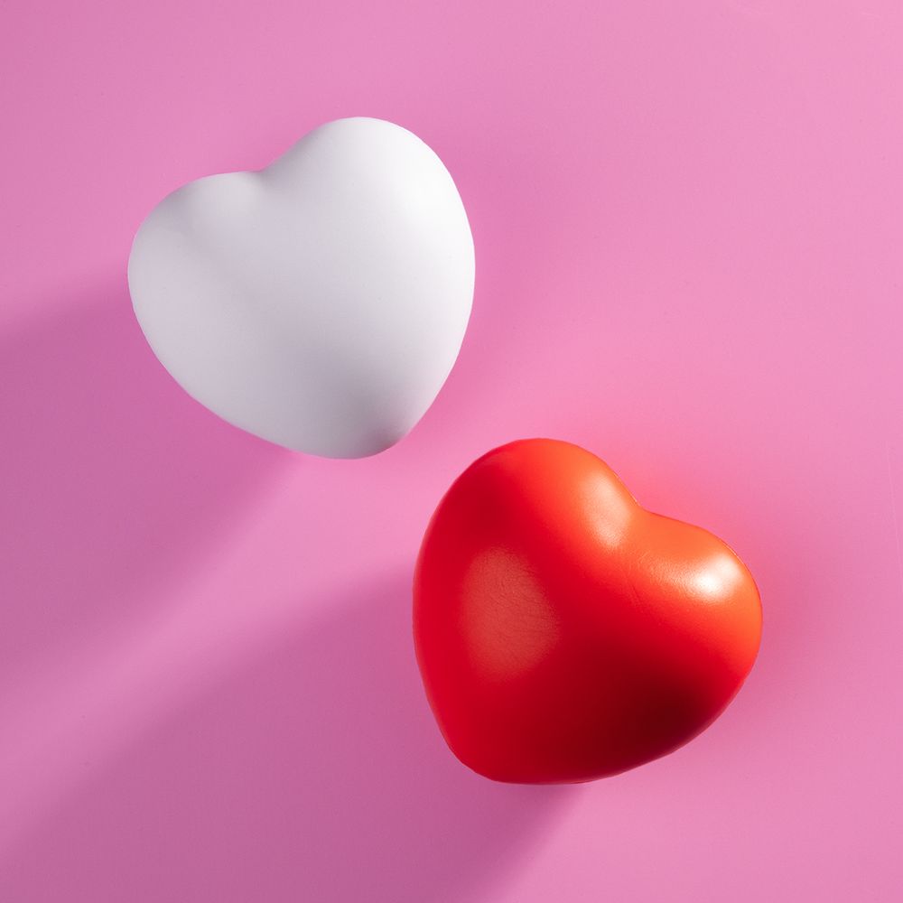 Антистресс «Сердце», белый / Миниатюра WWW (1000)