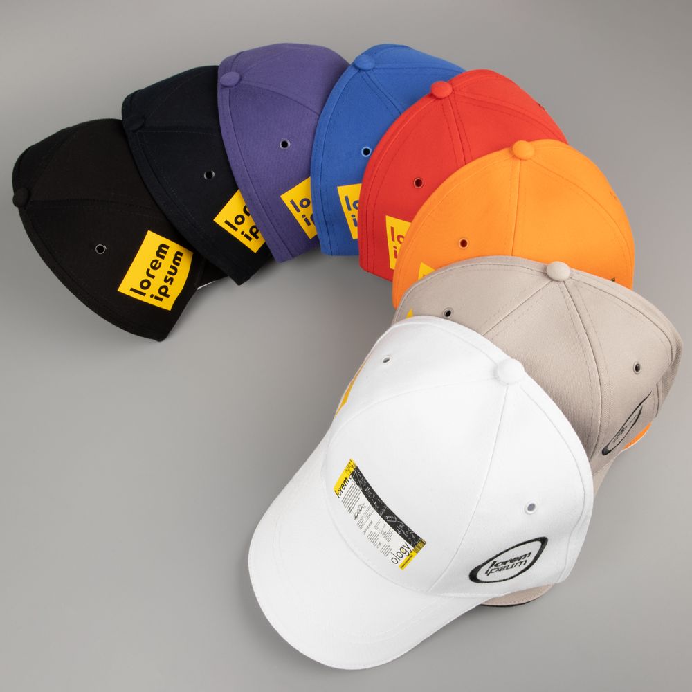 Бейсболка Canopy, черная с белым кантом / Миниатюра нанесения (1000)