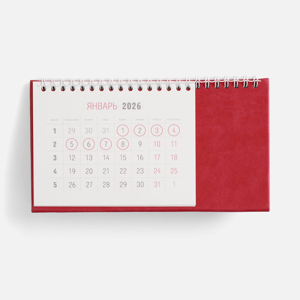 Календарь настольный Brand, красный / Миниатюра WWW (1000)