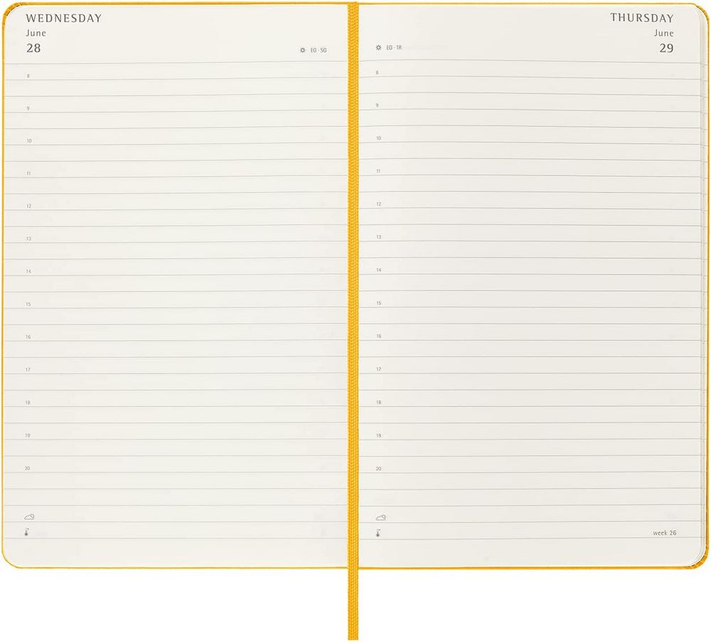 Ежедневник Moleskine Classic Large, датированный, оранжевый / Миниатюра WWW (1000)