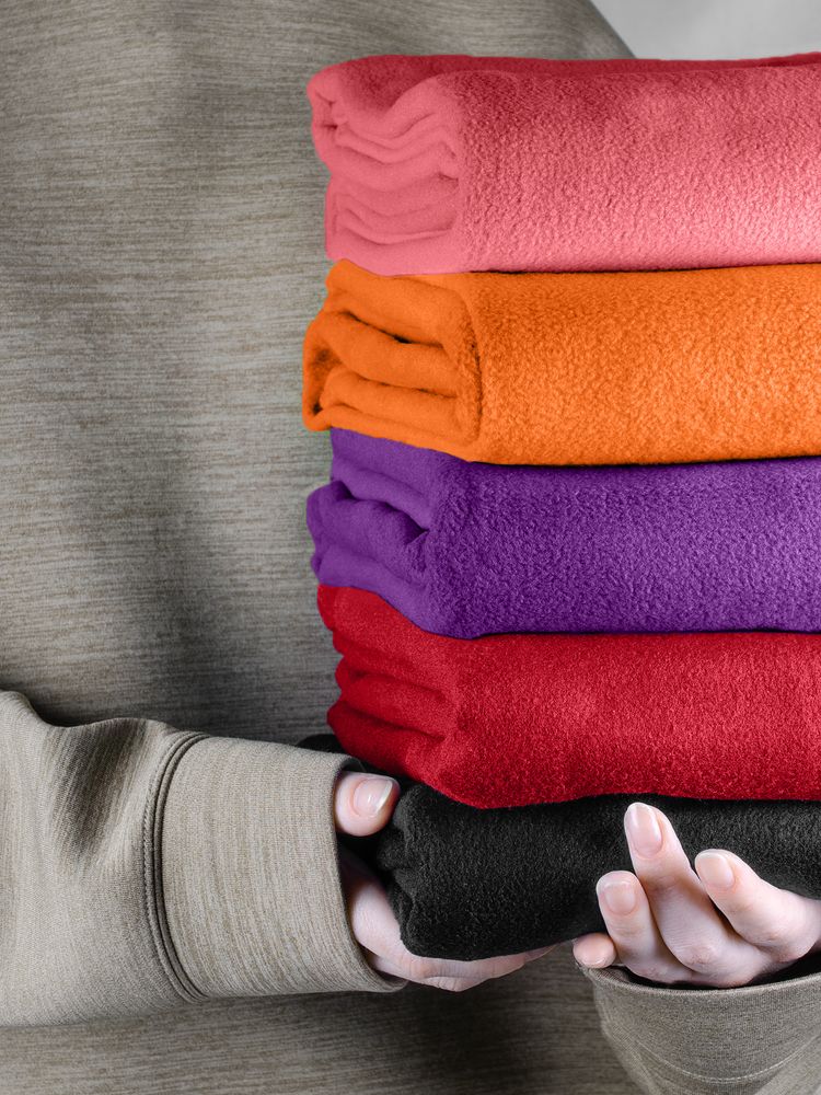 Флисовый плед Warm&Peace, розовый (коралловый) / Миниатюра WWW (1000)