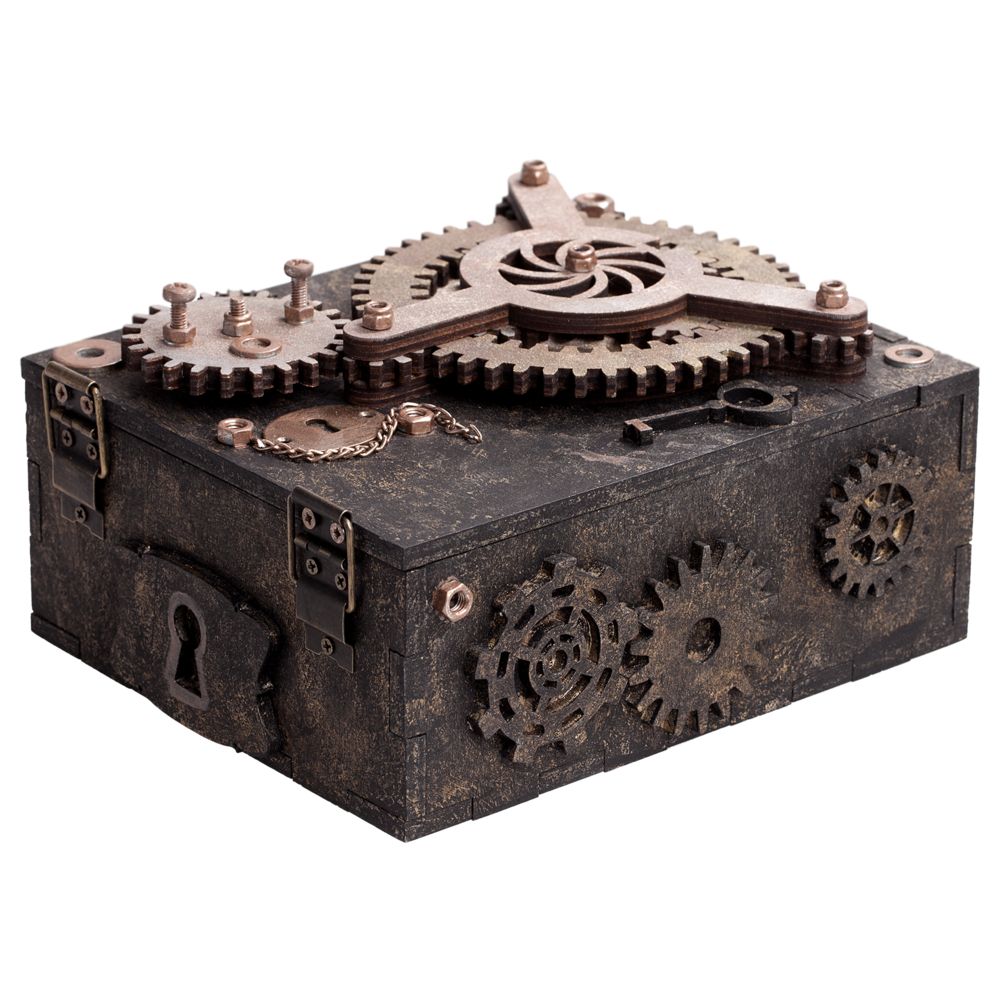Шкатулка с секретом Gearbox, большая / Миниатюра WWW (1000)