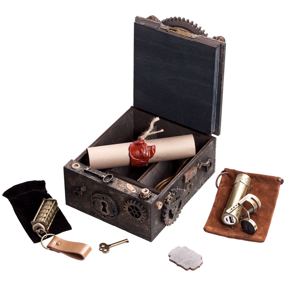 Шкатулка с секретом Gearbox, большая / Миниатюра WWW (1000)