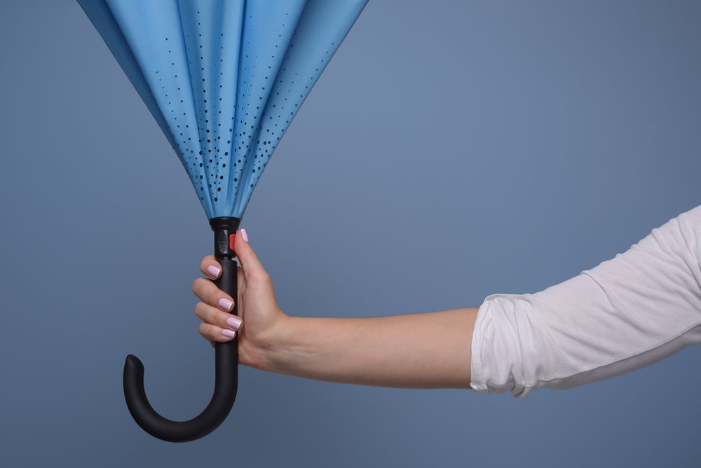 Зонт наоборот Unit Style, трость, сине-голубой / Миниатюра WWW (1000)