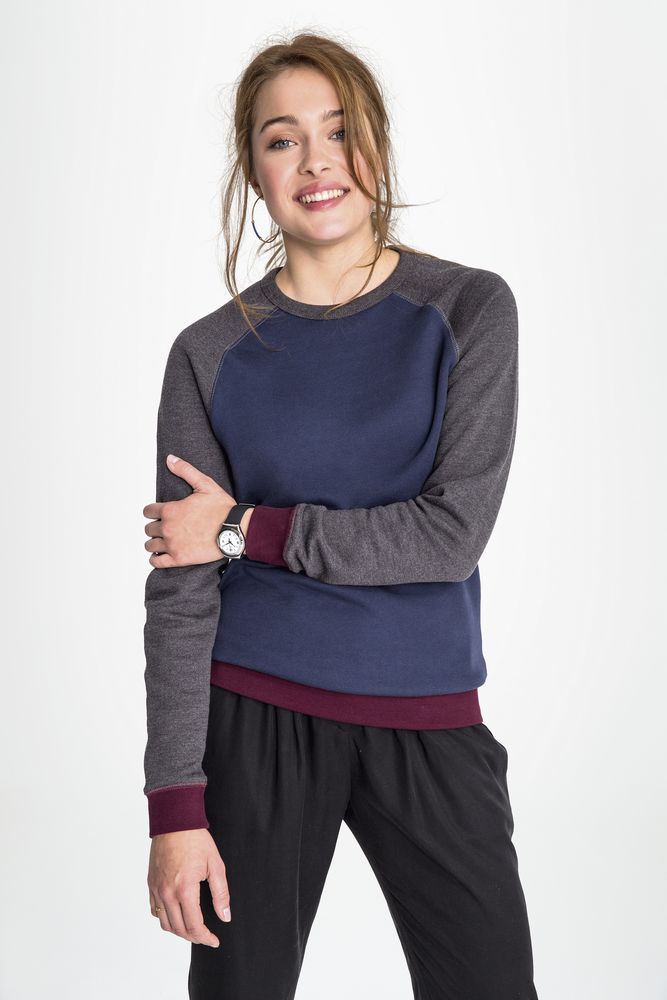 Толстовка унисекс Sandro, темно-синяя с черным меланжем / Миниатюра WWW (1000)