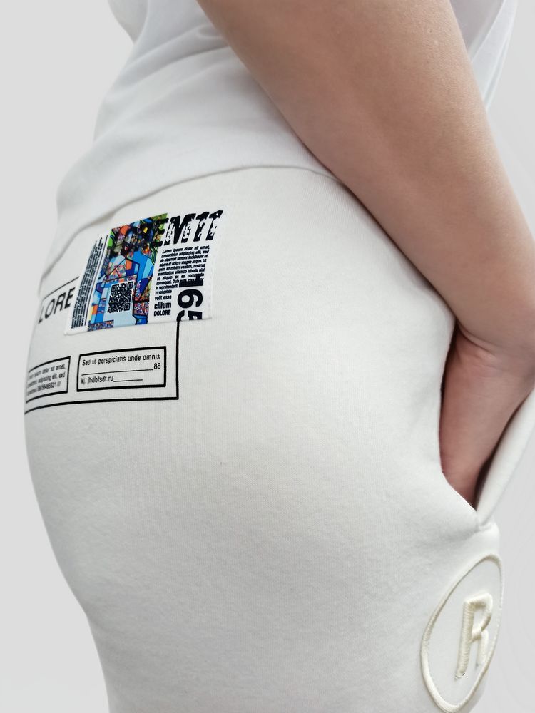 Лейбл тканевый Epsilon, XL, белый / Миниатюра WWW (1000)