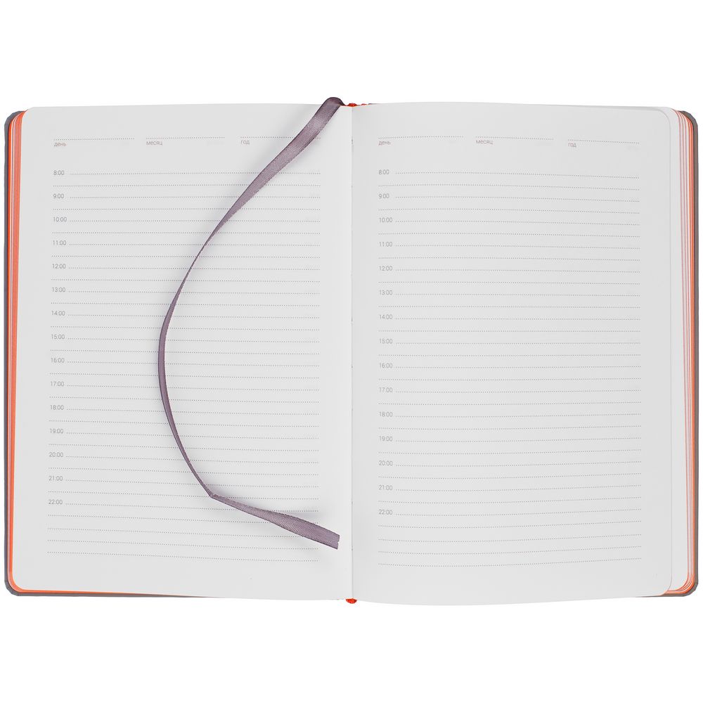 Ежедневник Spain Shall, недатированный, серый с оранжевым / Миниатюра WWW (1000)