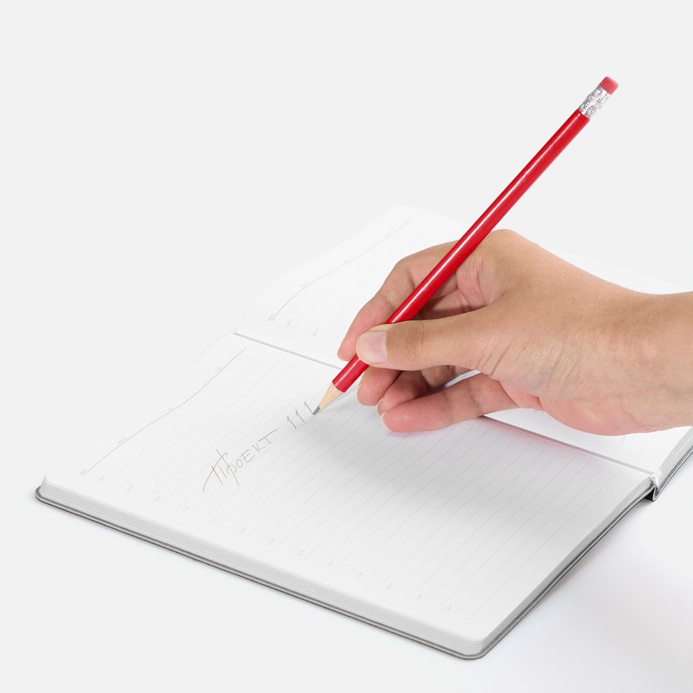 Карандаш простой Triangle с ластиком, красный / Миниатюра WWW (1000)