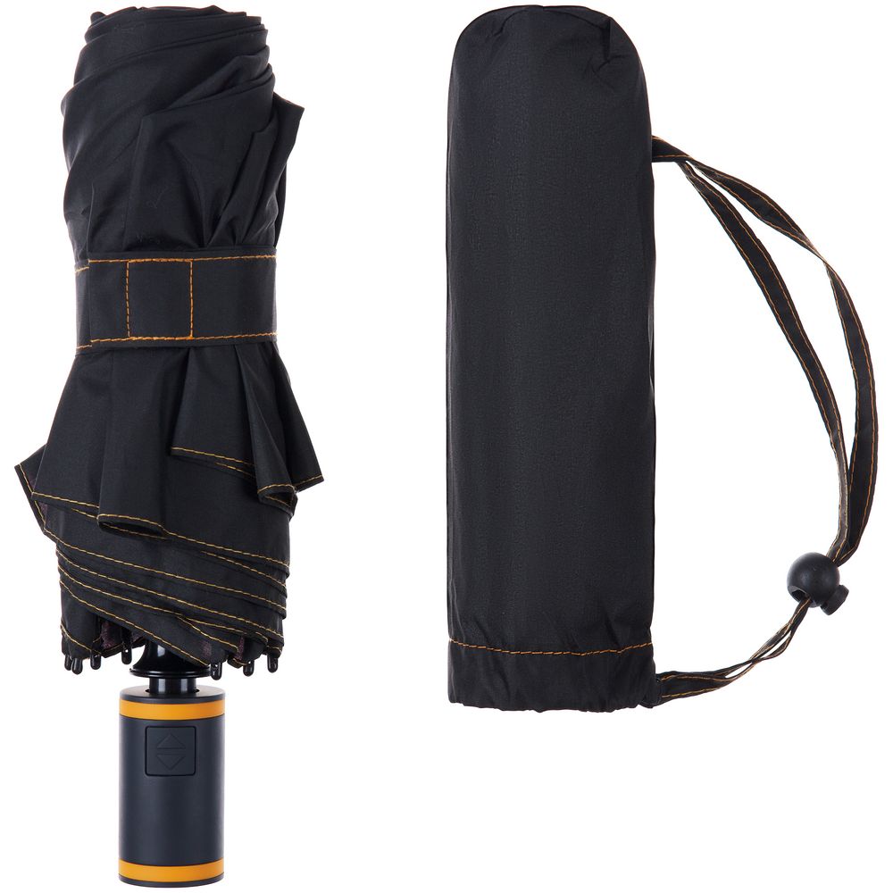 Зонт складной AOC Mini с цветными спицами, оранжевый / Миниатюра WWW (1000)