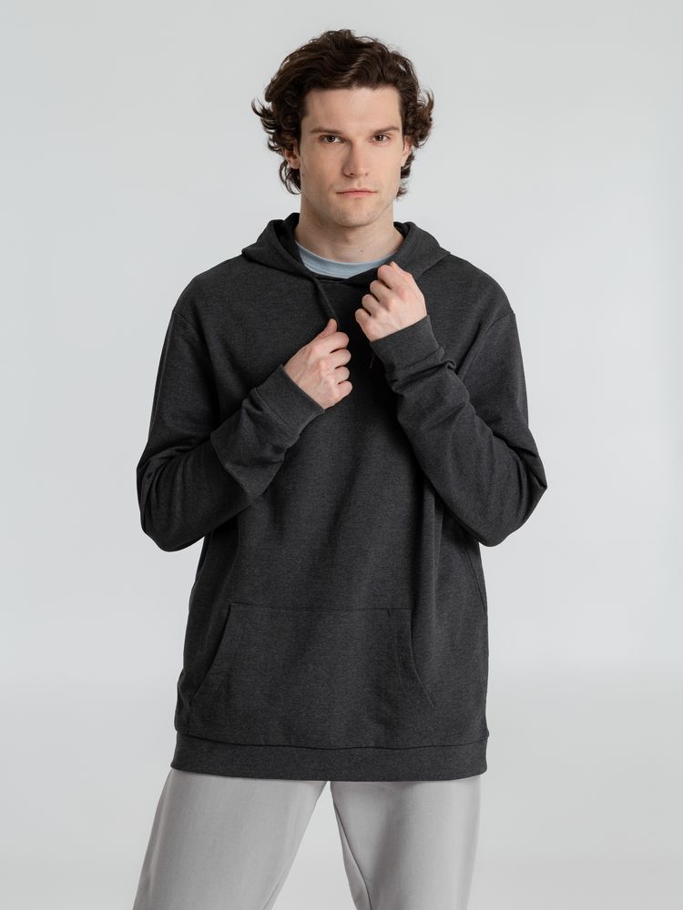 Толстовка с капюшоном унисекс Hoodie, серый меланж (антрацит) / Миниатюра WWW (1000)