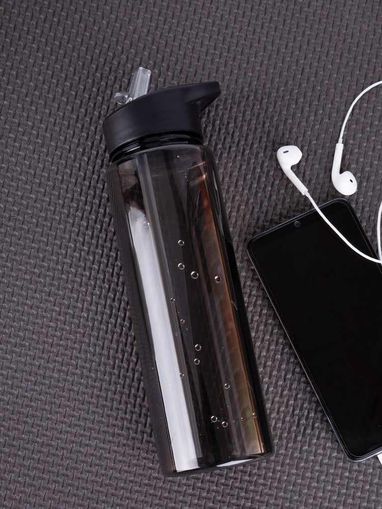 Бутылка для воды Holo, черная / Миниатюра WWW (1000)