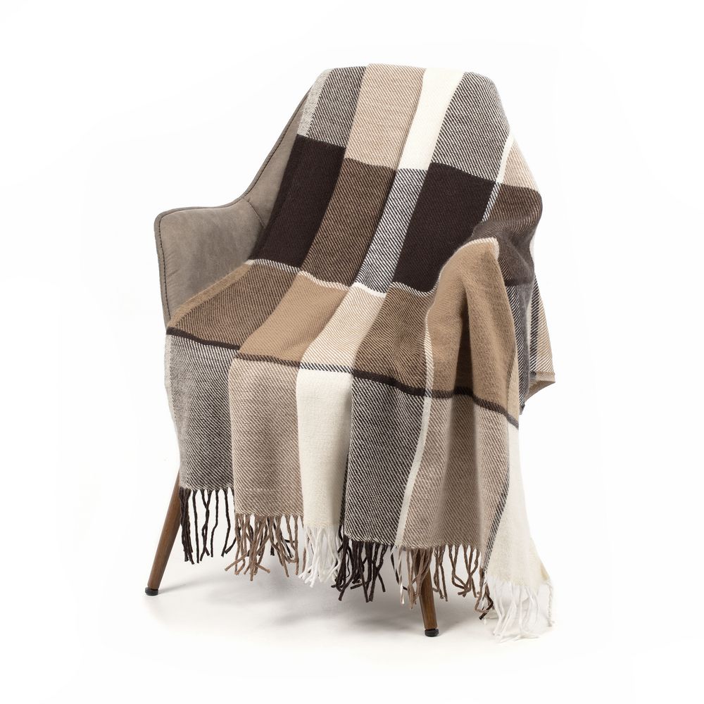 Плед Edinburgh, бежево-коричневый / Миниатюра WWW (1000)