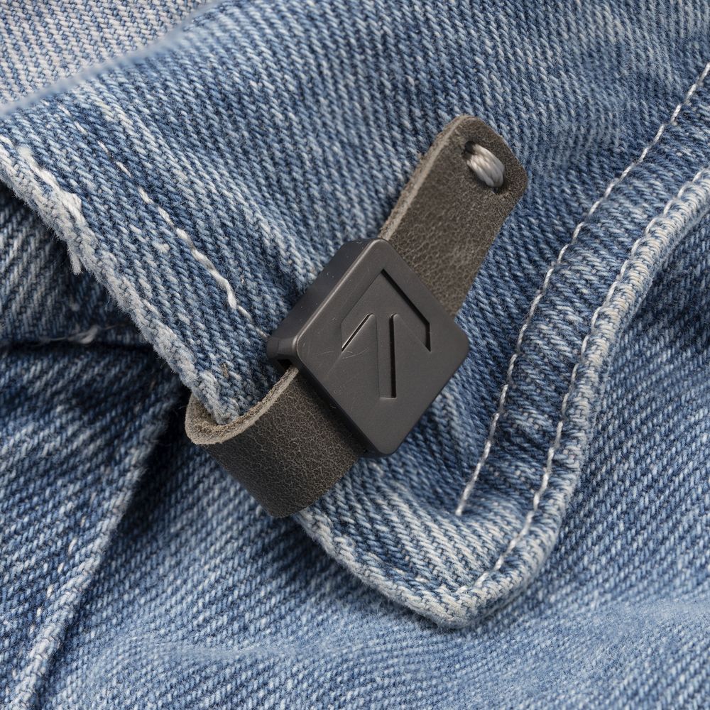 Лейбл кожаный Gimel, S, серый / Миниатюра нанесения (1000)