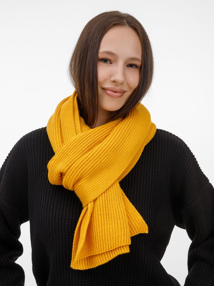 Шарф Nobilis Mono, желтый (медовый) / Миниатюра WWW (1000)