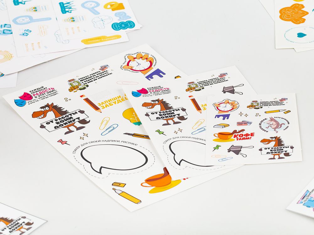 Наклейки бумажные Sticker Pack на заказ, S / Миниатюра WWW (1000)