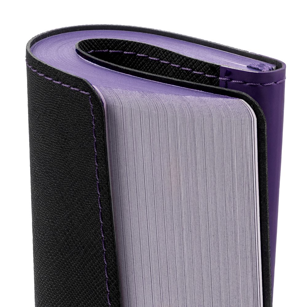 Ежедневник Nice Twice, недатированный, черный с фиолетовым / Миниатюра WWW (1000)