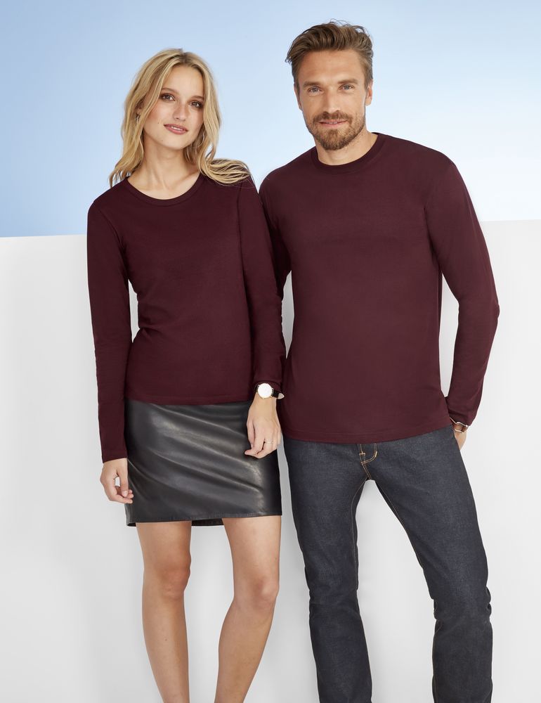 Футболка женская с длинным рукавом Majestic 150, белая / Миниатюра WWW (1000)