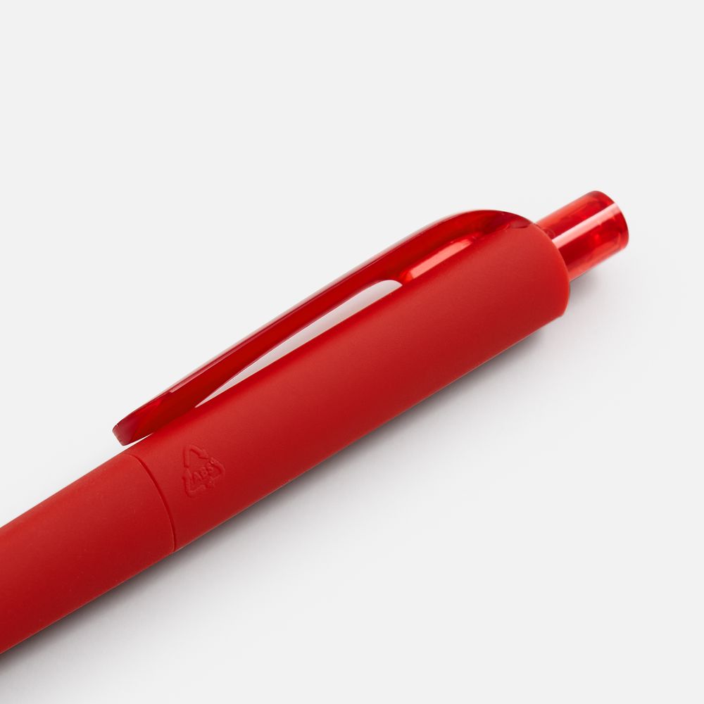 Ручка шариковая Prodir DS8 PRR-Т Soft Touch, красная / Миниатюра WWW (1000)