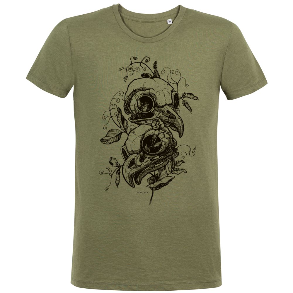 Футболка мужская приталенная Erat Aves, меланж хаки / Миниатюра WWW (1000)