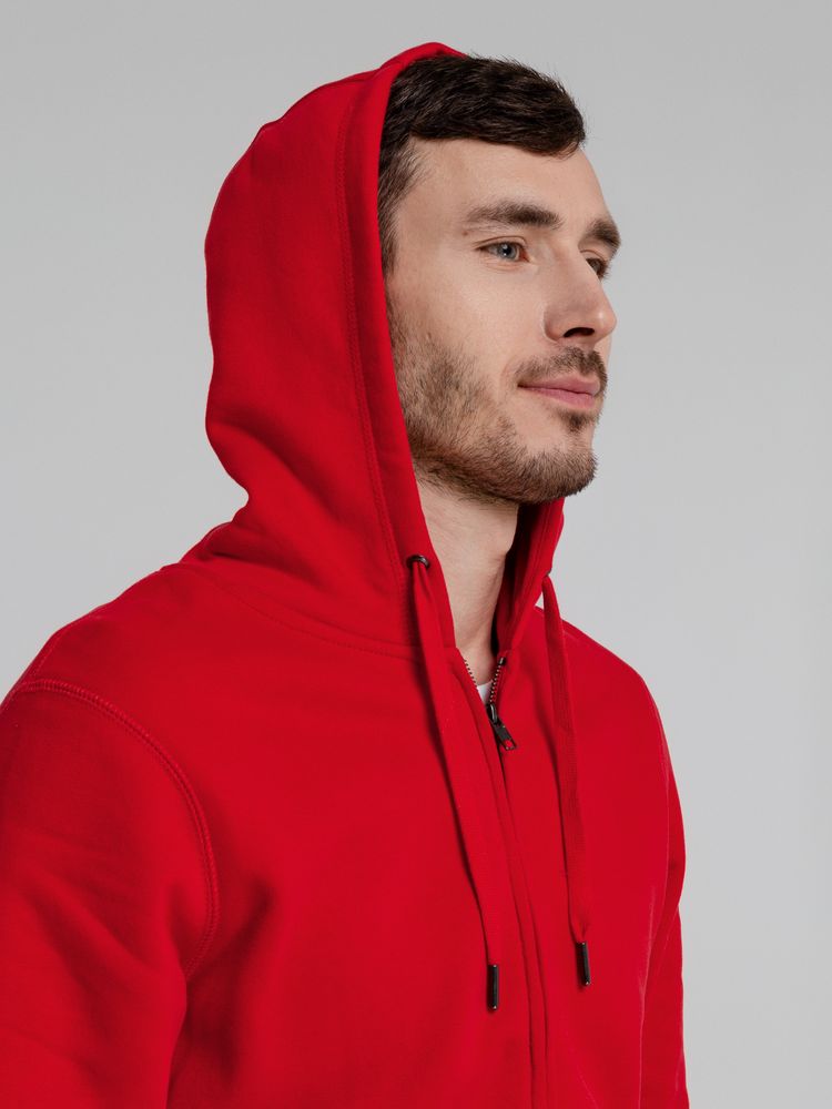 Толстовка с капюшоном на молнии унисекс King, красная / Миниатюра WWW (1000)