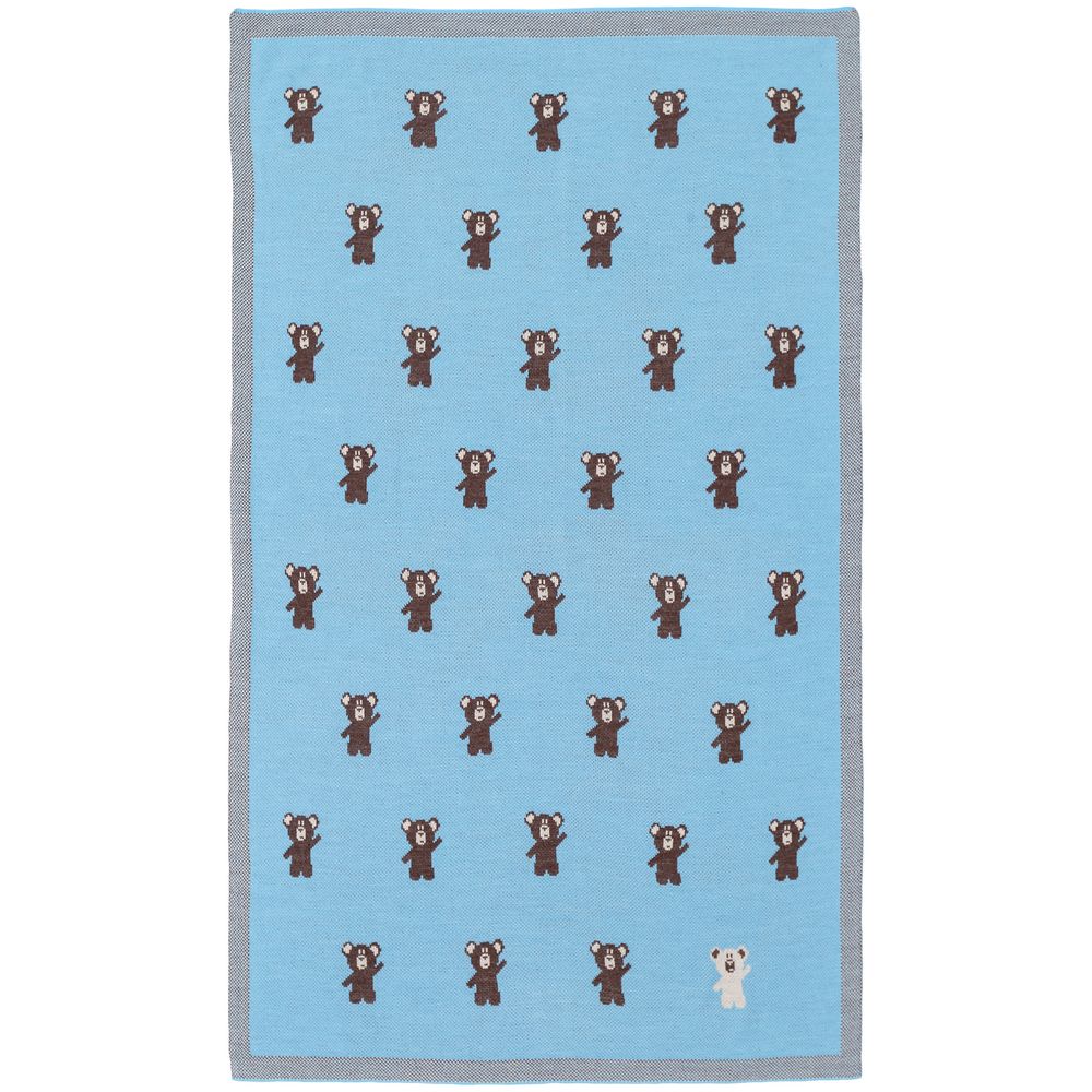 Плед детский с мишками Beastie Toys, небесно-голубой / Миниатюра WWW (1000)