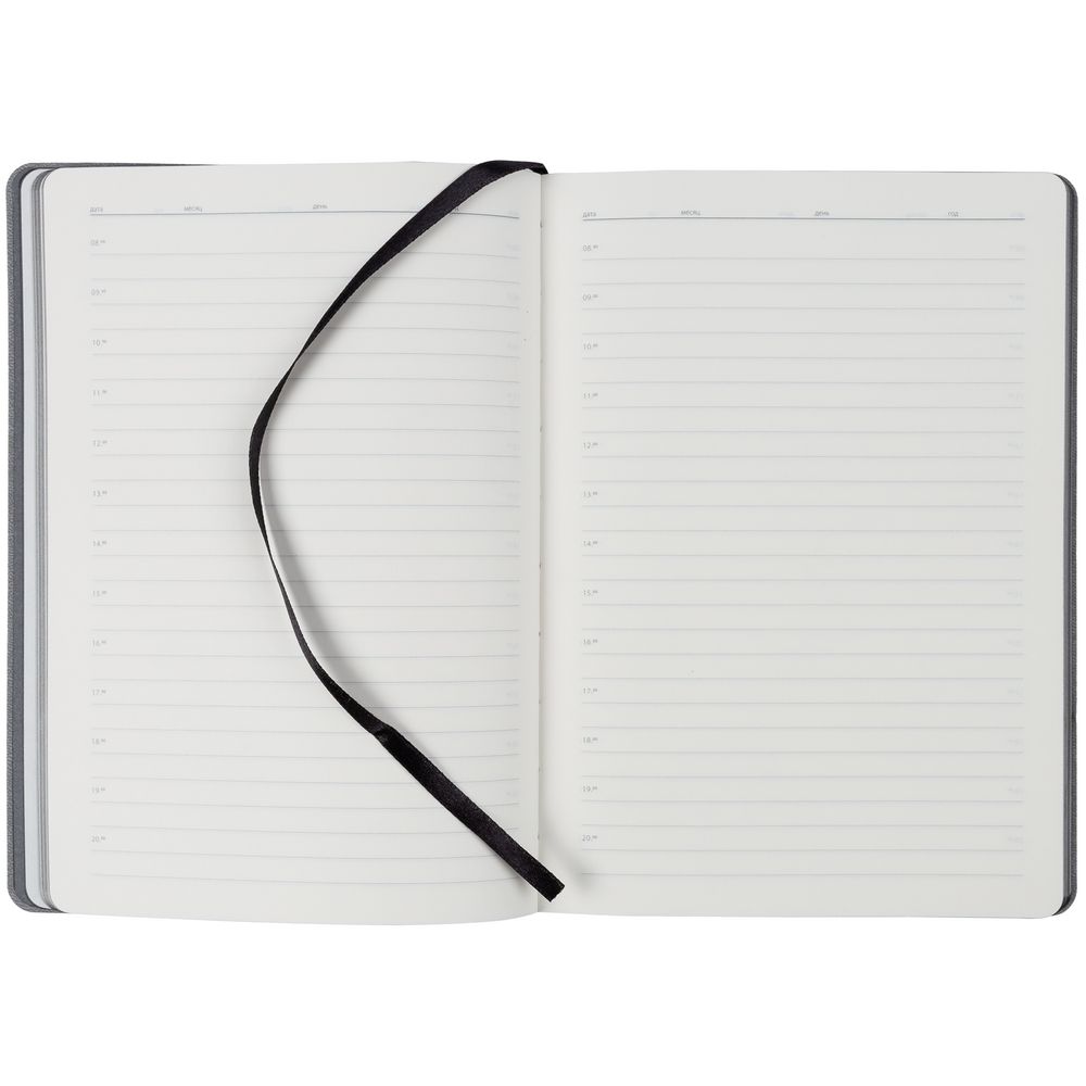 Ежедневник Slip, недатированный, черный, с тонированной бумагой / Миниатюра WWW (1000)