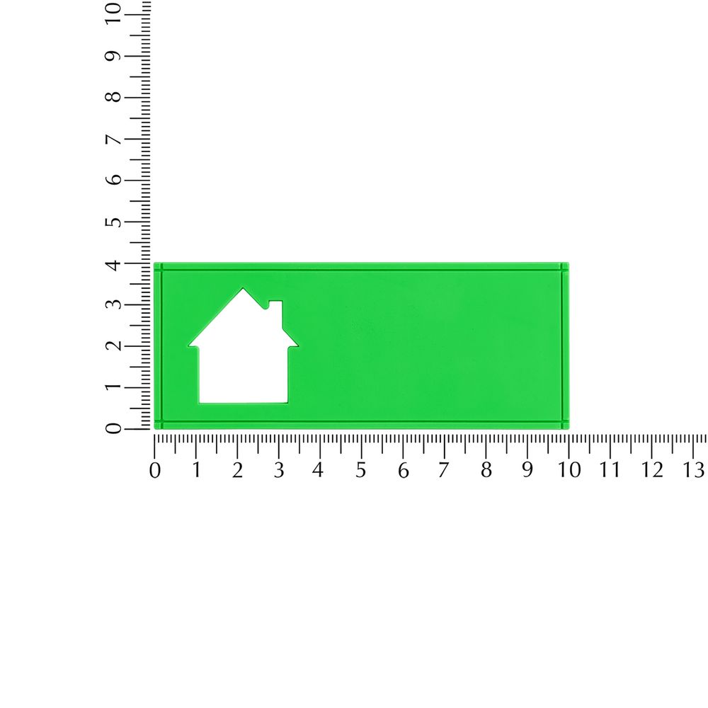 Лейбл из ПВХ с вырезом «Дом», зеленый неон / Миниатюра WWW (1000)