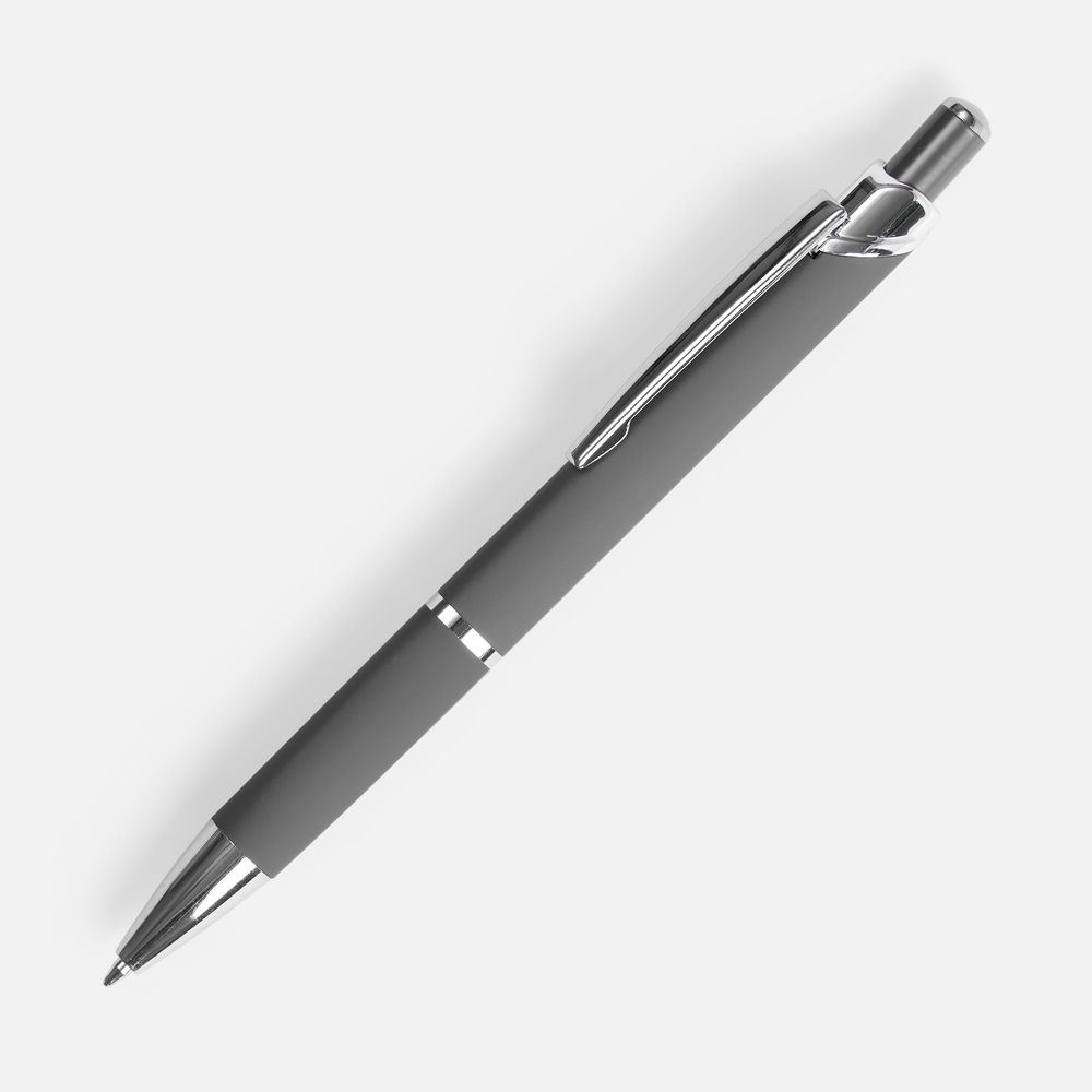 Ручка шариковая Chromos Soft Touch, серая / Миниатюра WWW (1000)