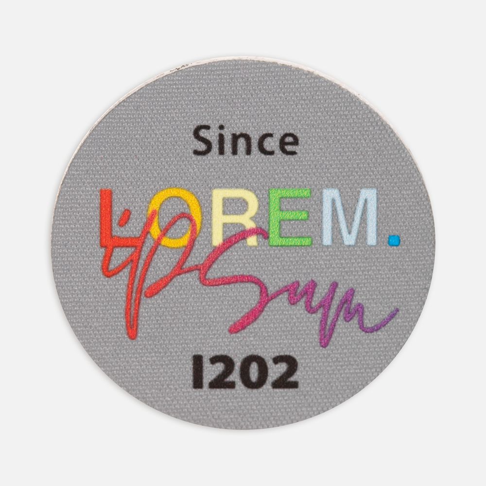 Наклейка тканевая Lunga Round, M, серая / Миниатюра WWW (1000)