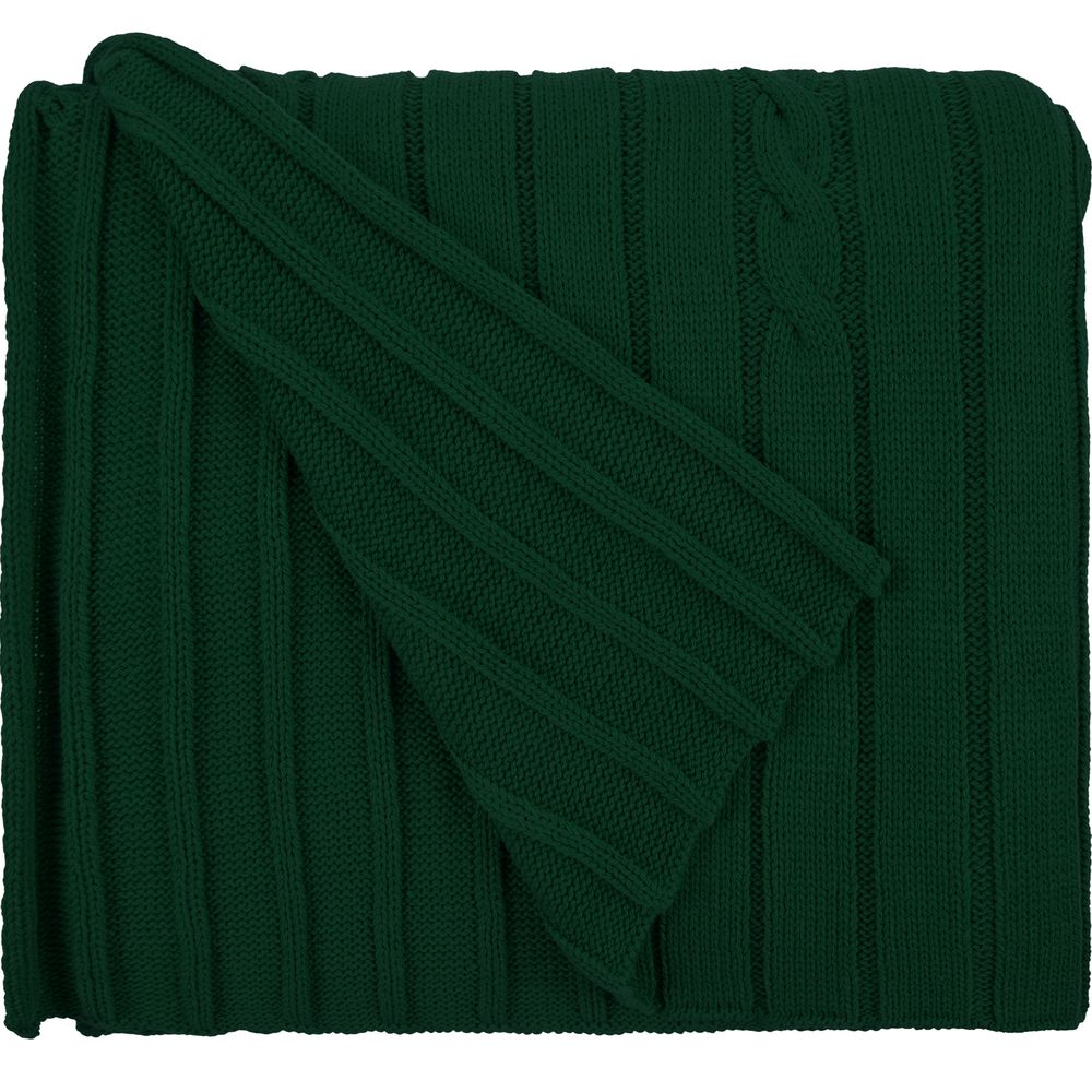 Плед Tressa, темно-зеленый / Миниатюра WWW (1000)