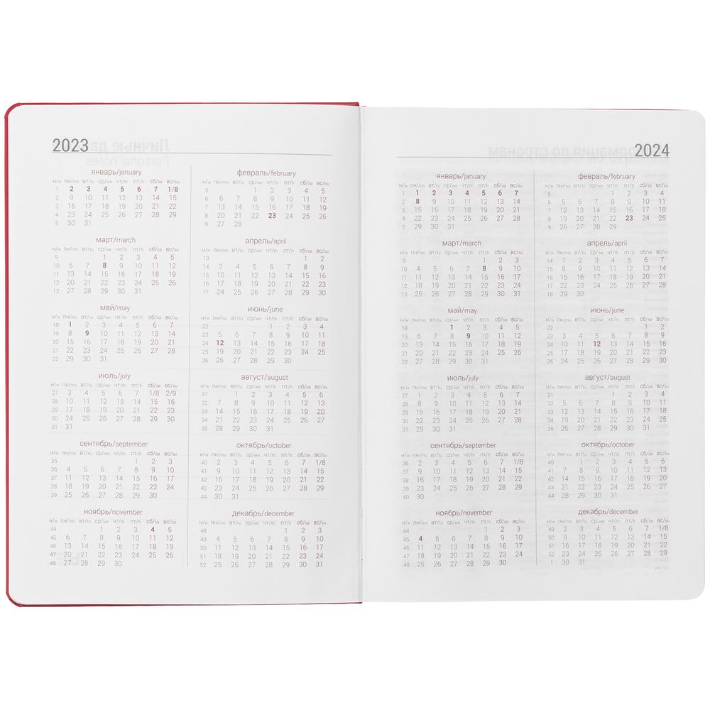 Ежедневник Basis, датированный, красный / Миниатюра WWW (1000)