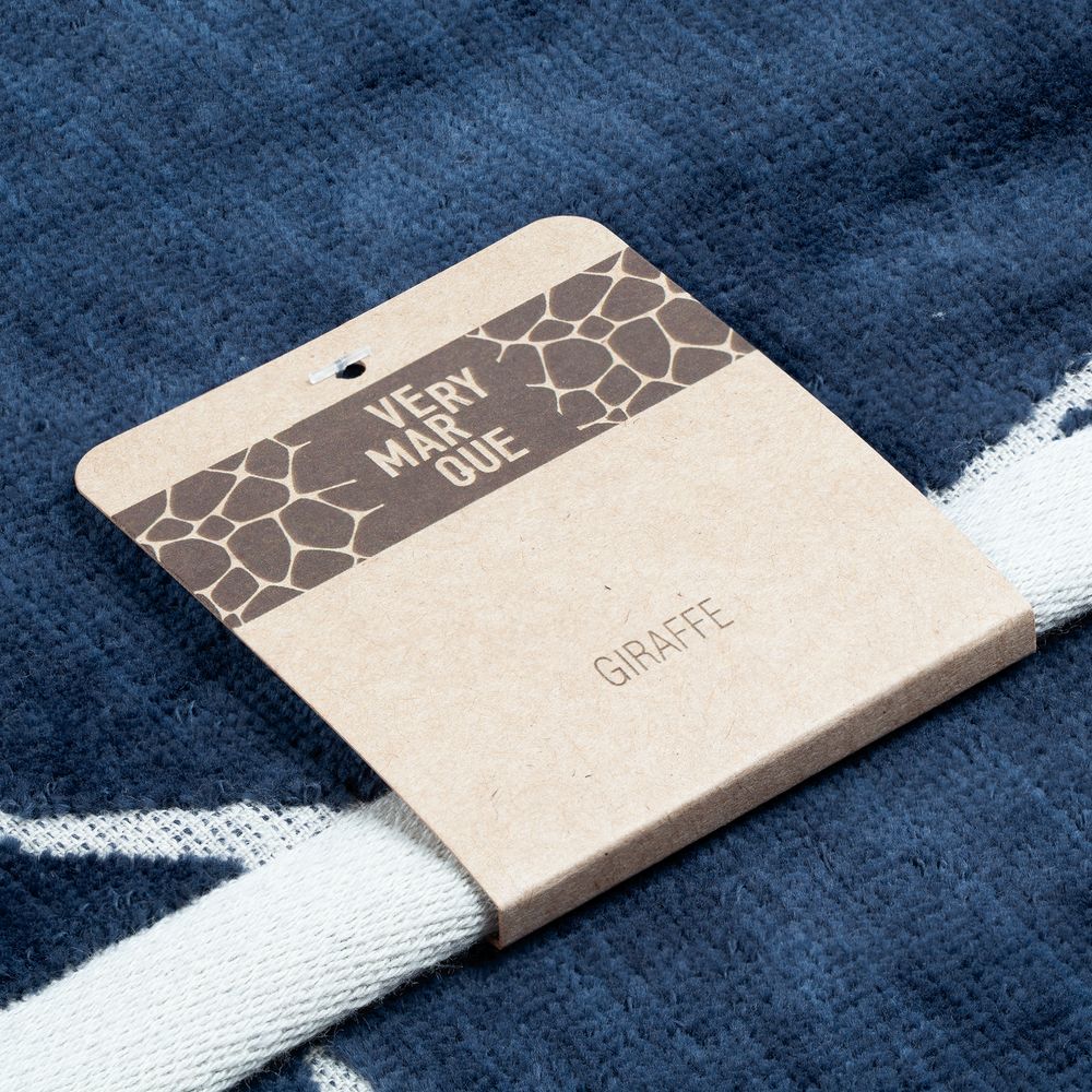 Полотенце Giraffe, большое, бежевое с синим / Миниатюра WWW (1000)