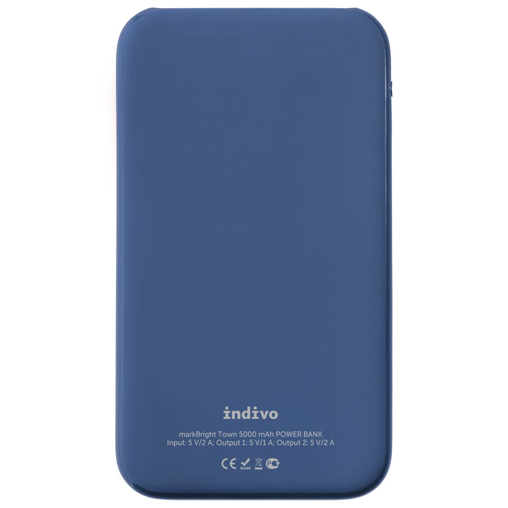 Аккумулятор с подсветкой Big Data, 5000 мАч, синий / Миниатюра WWW (1000)