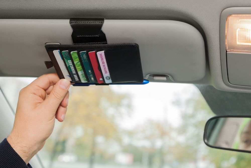 Органайзер Destinator на солнцезащитный козырек, коричневый / Миниатюра WWW (1000)