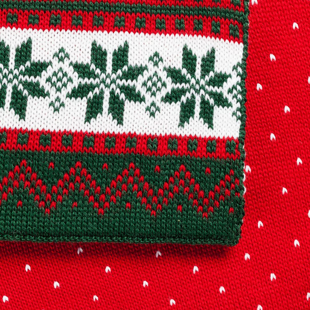 Шарф Happy View, красный с зеленым / Миниатюра WWW (1000)