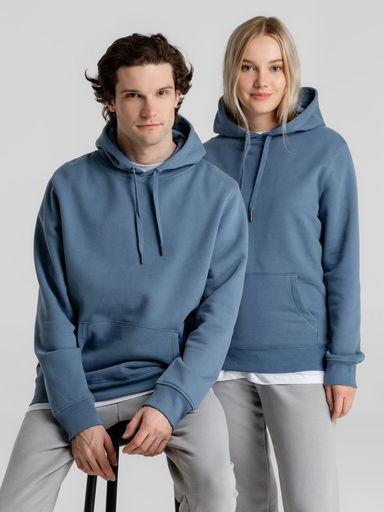 Толстовка с капюшоном унисекс King, серо-синяя / Миниатюра WWW (1000)