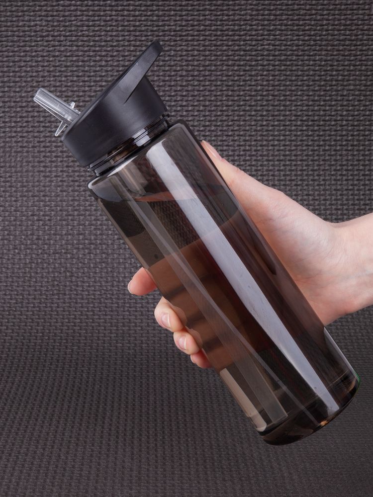 Бутылка для воды Holo, черная / Миниатюра WWW (1000)