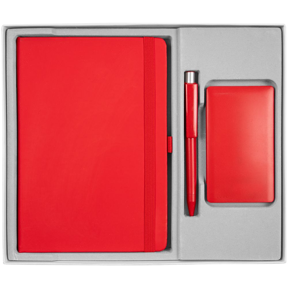 Коробка Overlap под ежедневник, аккумулятор и ручку, белая / Миниатюра WWW (1000)