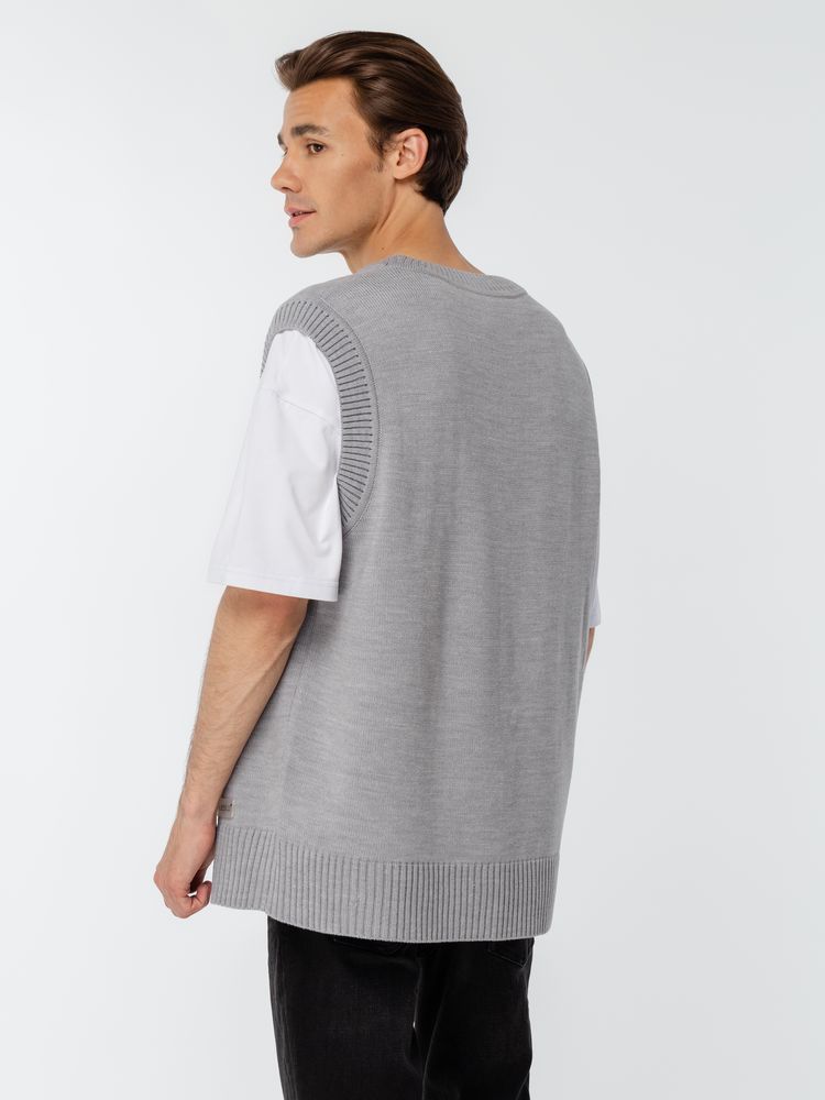 Жилет оверсайз унисекс Tad, светло-серый / Миниатюра WWW (1000)