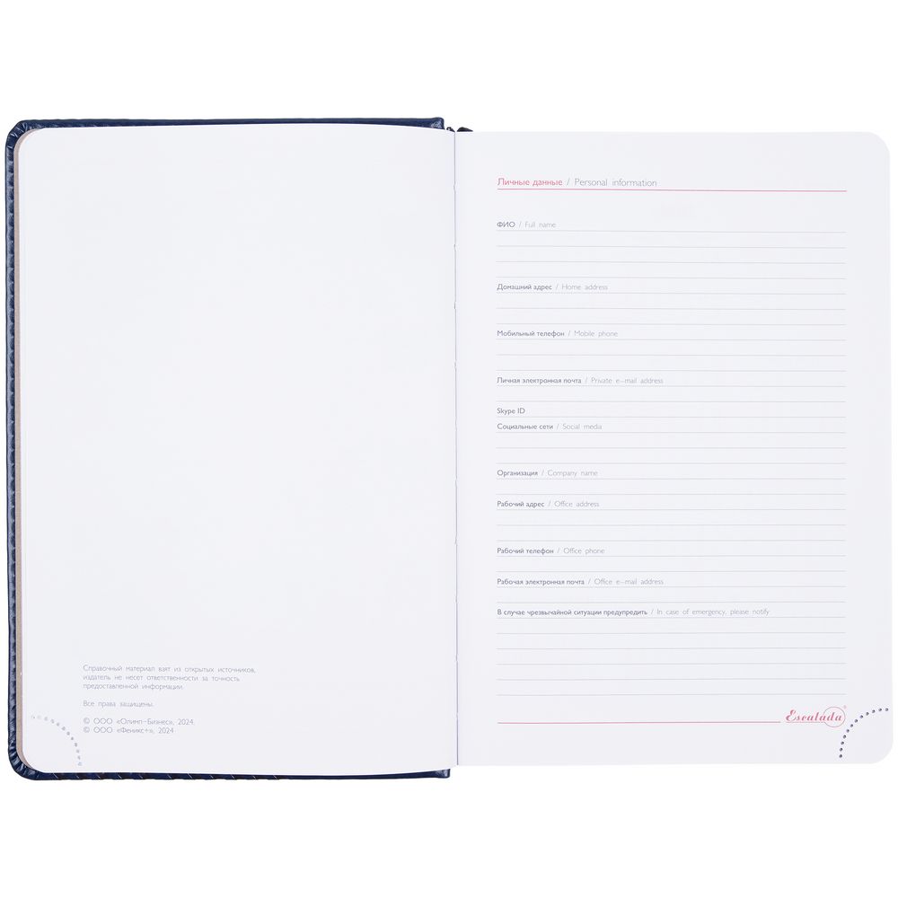 Ежедневник Faro, датированный, синий / Миниатюра WWW (1000)