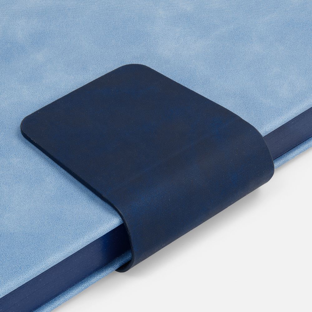 Ежедневник Grande Strap на заказ, датированный, голубой / Миниатюра WWW (1000)
