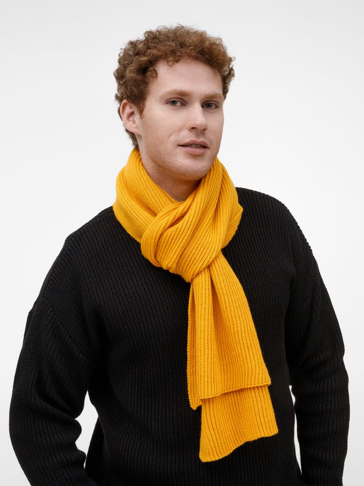 Шарф Nobilis Mono, желтый (медовый) / Миниатюра WWW (1000)