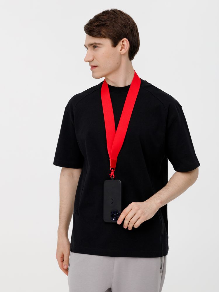 Ланьярд Band, красный / Миниатюра WWW (1000)