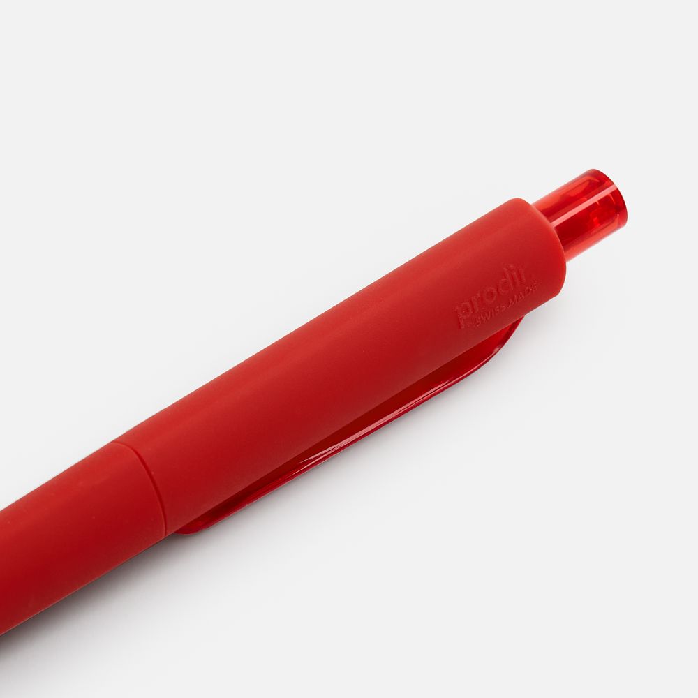 Ручка шариковая Prodir DS8 PRR-Т Soft Touch, красная / Миниатюра WWW (1000)