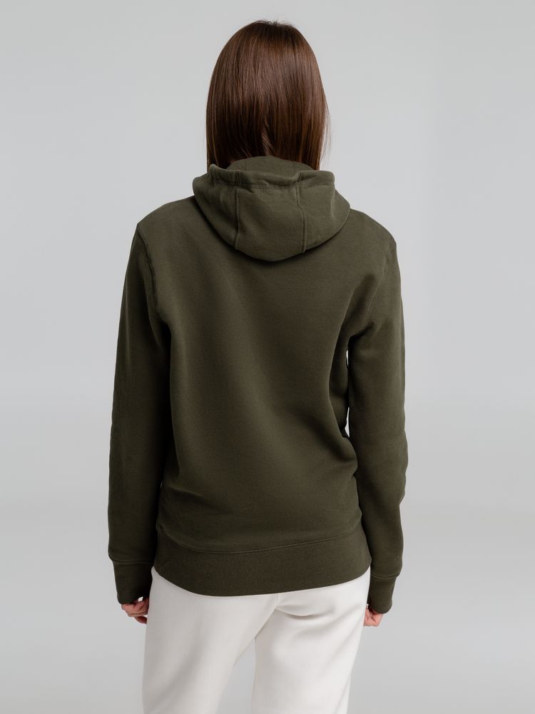 Толстовка с капюшоном на молнии унисекс King, хаки / Миниатюра WWW (1000)